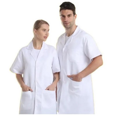 Unisex Large Short Sleeve Lab Coat
