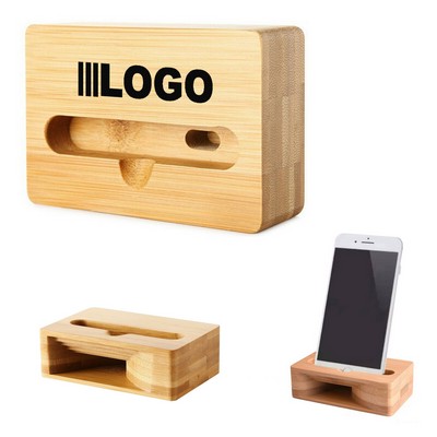 Wooden Sound Amplifier Cell Phone Stand Holder
