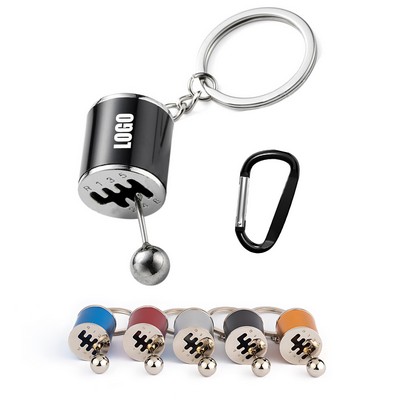 Auto Gear Shifter Model Keychain with Carabiner