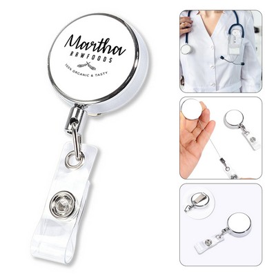 Metal Id Card Badge Reel Holder Clip