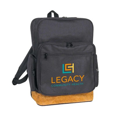 600D Polyester Leather Bottom Backpack