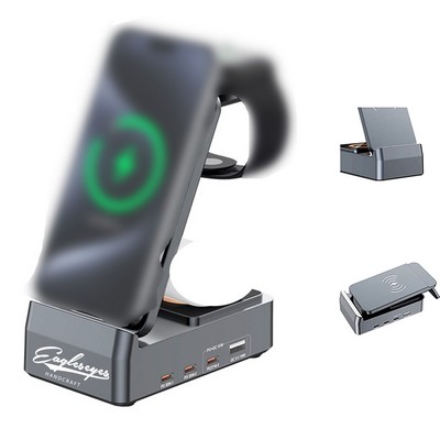 3-in-1 Tabletop Foldable Wireless Charger