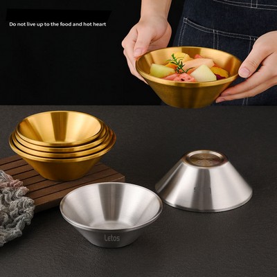 Stainless Steel Broad Brimmed Rice Bowl 8 oz.