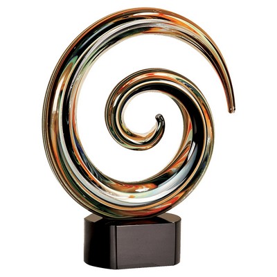 9 1/4" Swirl Art Glass