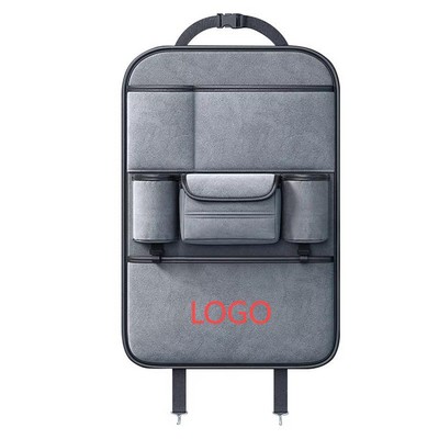 Premium Suede Automotive Seat Back Organizer With Pockets