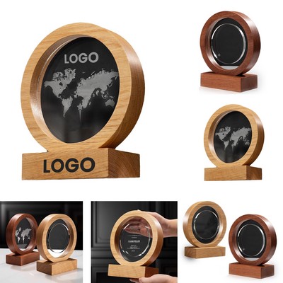 Crystal Solid Wood Trophy