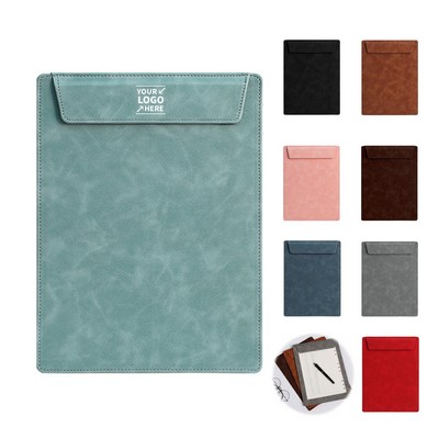 A4 Leather Magnetic Clipboard Writing Board W/ Pen Holder