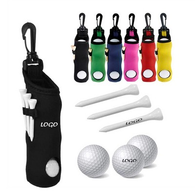 Portable Storage Bag With Golf Ball 3 Tees