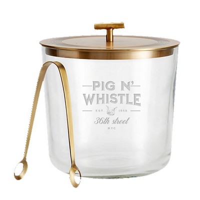 Antique Style Glass Ice Bucket