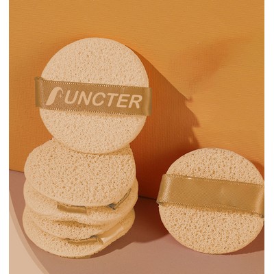 Sunny Yellow Round Mini Facial Cleansing Sponge