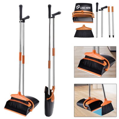 Long Handle Broom and Dustpan Set