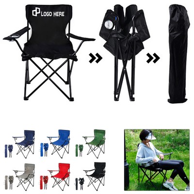 Folding Chair W/ Beverage Holder