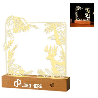 Forest Series Rectangular Acrylic Award With Led Light