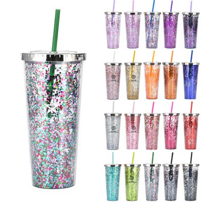 Tumbler with Reusable Straw 24oz