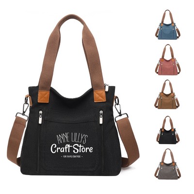 Water-resistant Canvas Shoulder Bag