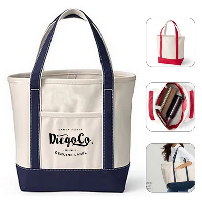 Zippered Boat Tote Bag