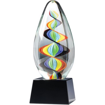Rainbow Art Glass Award 6 3/4"H