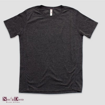 Unisex Luxe Adult Short Sleeve Slim Fit T-Shirts - Polyester-Cotton Blend - Neil & David®
