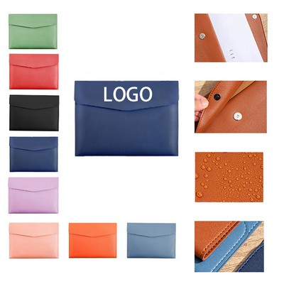 Waterproof Pu Leather A4 Folder File Pocket
