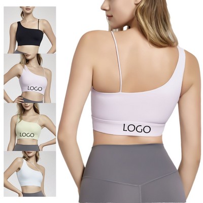 Womens One Shoulder Sports Bra