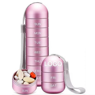 Alluminum Metal Travel Pill Organizer