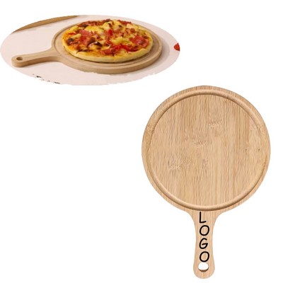 Round Bamboo Pizza Paddle Board With Handle