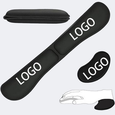 Ergonomic Foldable Memory Foam Keyboard Wrist Rest with Non-Slip Rubber Base