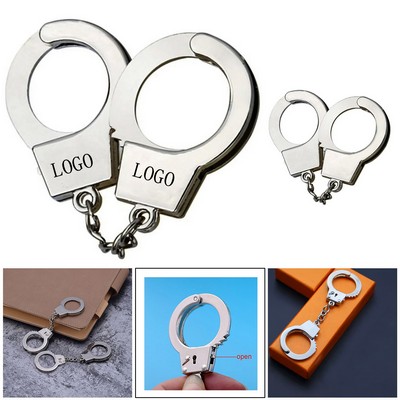 Creative Keyring with Handcuffs Charm