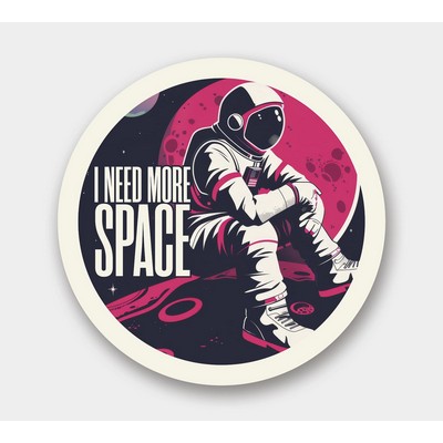 Circle - Permanent Outdoor Sticker - 4" Diameter