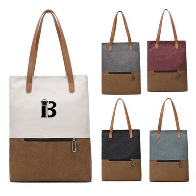 Simple Vintage Canvas Tote Bag