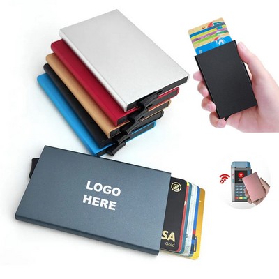 Custom Pop-up Card Holder RFID Blocking Wallet Slim Card Holder