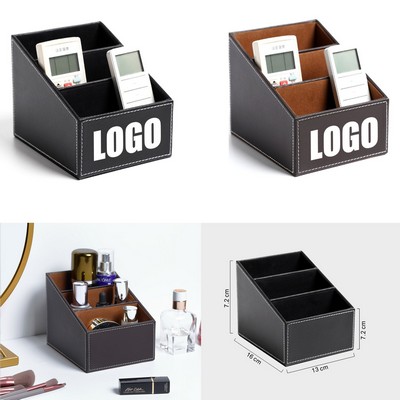 Leather Desk Stationery Organizer