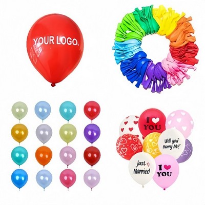10" Custom Decorative Latex Balloons