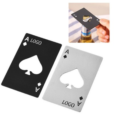 Ace Of Spades Bottle Opener Pocker Cap Opener