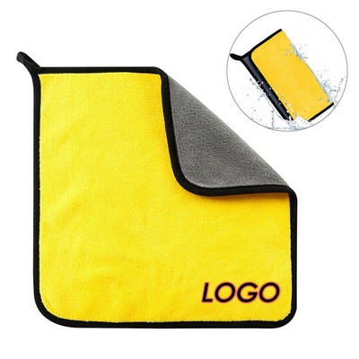 12" x 12" Car Cleaning Towel - Thick Absorbent Coral Fleece