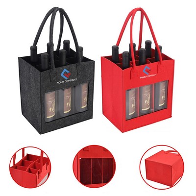 Felt Wine Bag For Six Bottles