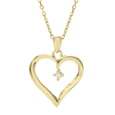 Jilco Inc Diamond Heart Necklace - 0.04 Ct