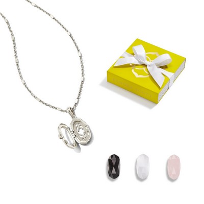 Kendra Scott Ellie Locket Pendant Gift Set Silver