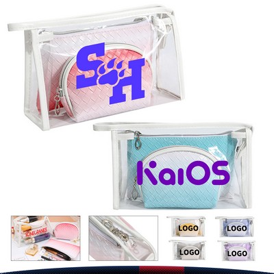 Woven Texture Makeup Bag Set