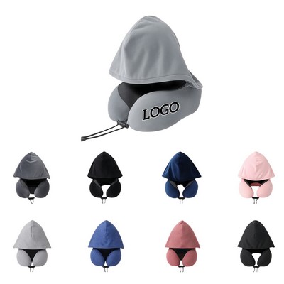 Premium Memory Foam Travel Pillow With Privacy Hood