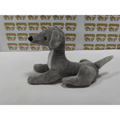 8" Stuffed Animal Beanie Dog- Gray Greyhound