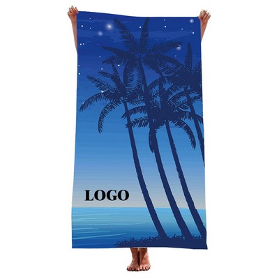 28"X 56" Night Sky Sublimation Microfiber Sand Proof Beach Towel