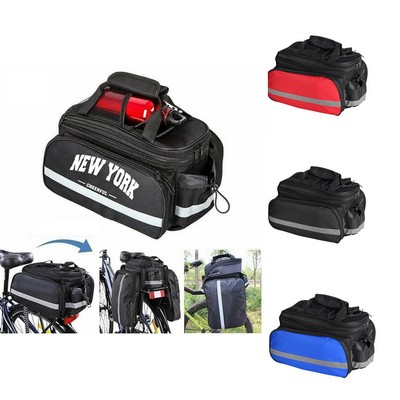Bicycle Rear Rack Trunk Bag with Reflective Trim