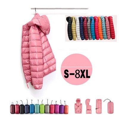 Hooded Packable Ultra Lightweight Short Down Jacket