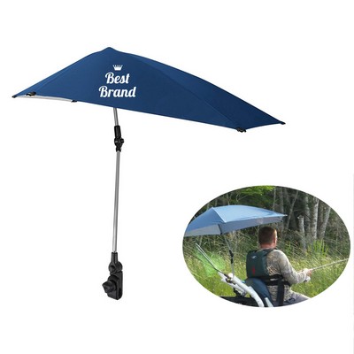 Clip & Rotatable Silver-Coated Outdoor Folding Umbrella