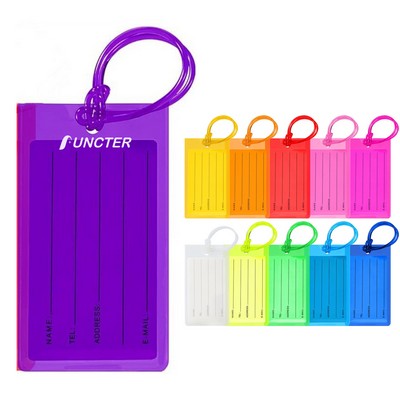 Fluorescent PVC Luggage Tag