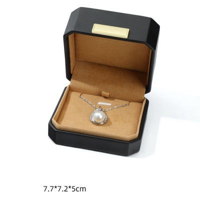 Octagonal Jewelry Boxes PU Leather Necklace Boxes Gift Boxes Jewelry Case for Pendants