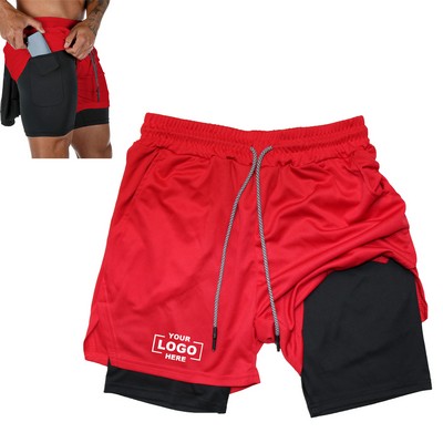 Quick Dry Mesh Shorts w/Compression Liner Pockets