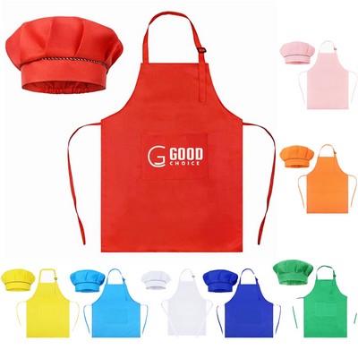 Kids Apron Chef Hat Set