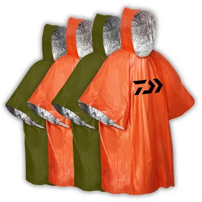 Emergency Survival Thermal Poncho with Waterproof Windproof